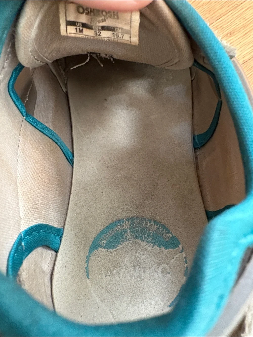 Gray and Teal Athletic Shoes/Sandals